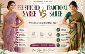 Pre-Stitched Saree vs Traditional Draping