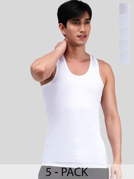 Men White Vest