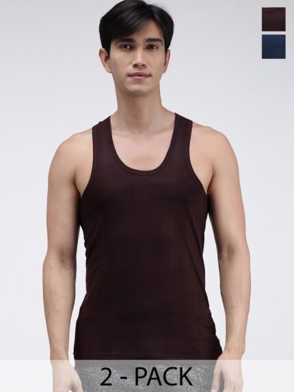 Men Dark Brown Vest