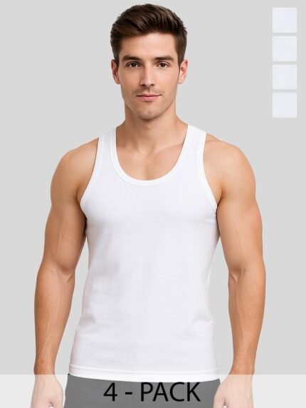 Men White Vest