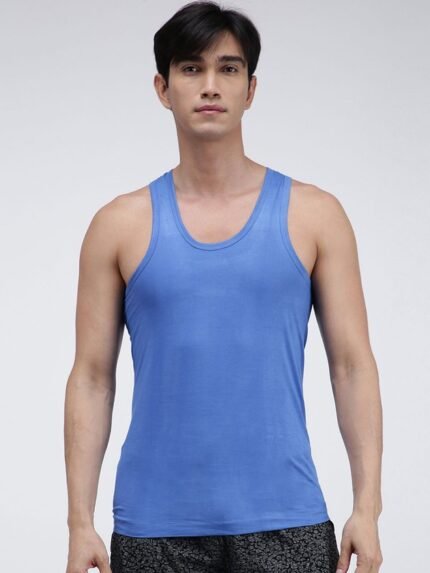 Men Blue Vest