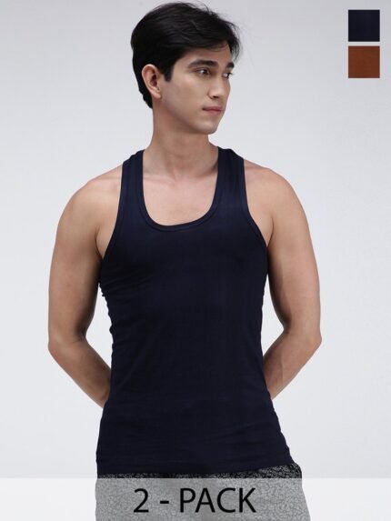 Men Navy Vest