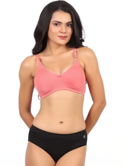 Women Coral Pink Bra