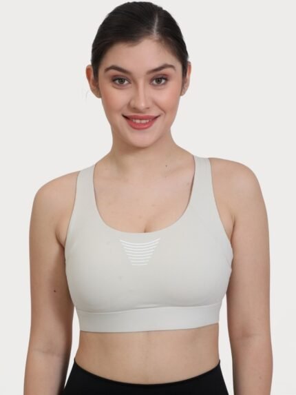 Women Light Grey Sports Bra